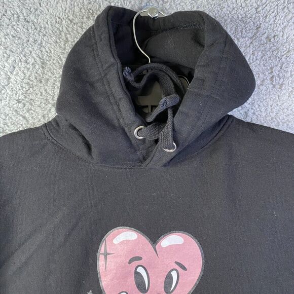 Cotton Bloom Unisex Black Pullover Hoodie (Smile More) Size Small - Picture 3 of 13